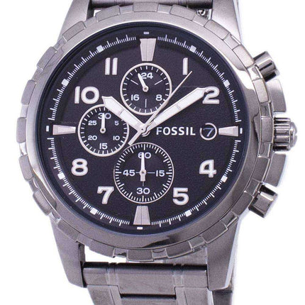 Orologio da uomo Fossil Dean Cronografo Smoke Ion placcato argento FS4721