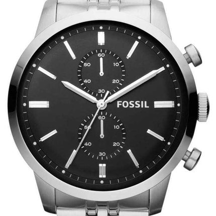 Orologio da uomo Fossil Townsman cronografo quadrante nero acciaio inossidabile FS4784
