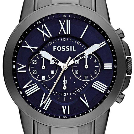 Orologio da uomo Fossil Grant cronografo nero IP acciaio inossidabile FS4831