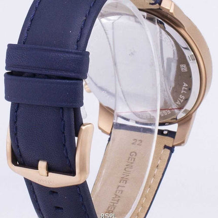 Orologio da uomo Fossil Grant Chronograph in pelle blu cinturino da uomo