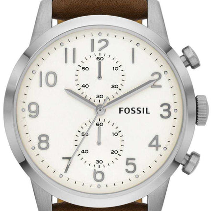 Orologio da uomo Fossil Townsman Chronograph in pelle marrone FS4872