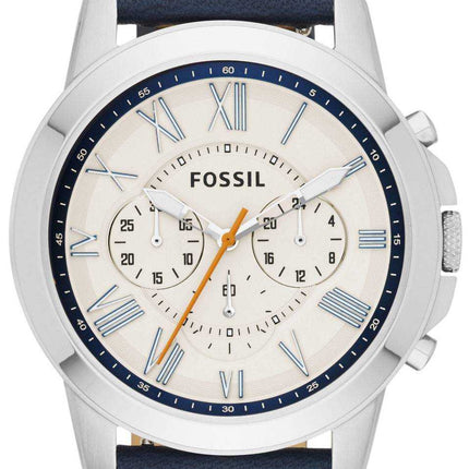 Orologio da uomo Fossil Grant Chronograph Blue Leather FS4925