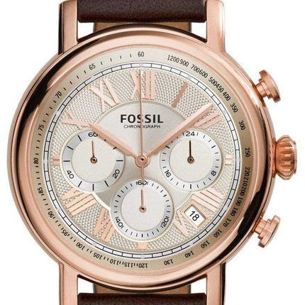 Orologio da uomo Fossil Buchanan Cronografo Champagne quadrante in pelle marrone FS5103