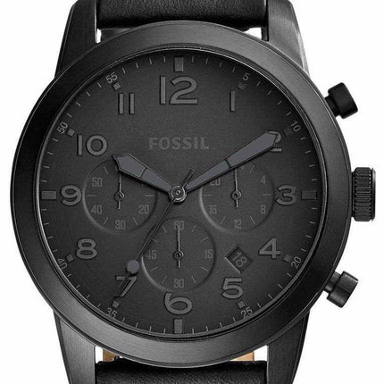 Fossil Pilot 54 Cronografo al quarzo Cinturino in pelle nera Orologio uomo FS5157