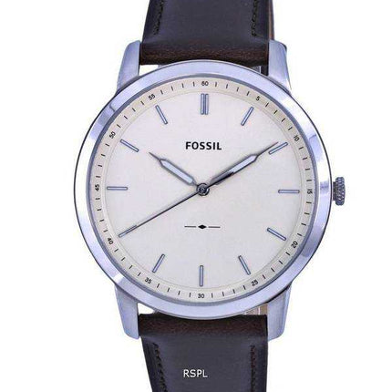 Orologio da uomo Fossil The minimalista in acciaio inossidabile con quadrante beige al quarzo FS5439