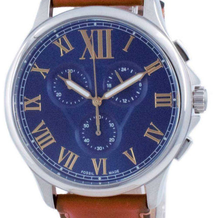 Orologio da uomo Fossil Monty cronografo in pelle al quarzo FS5640