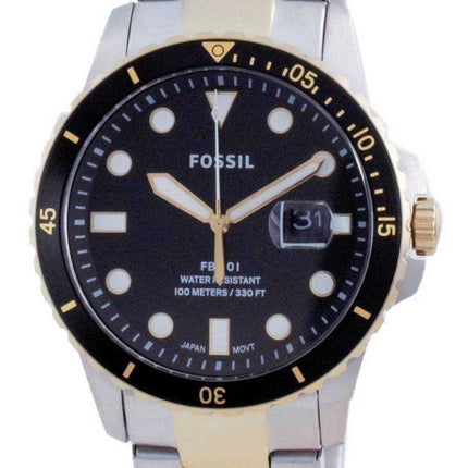 Orologio da uomo Fossil FB-01 quadrante nero in acciaio inossidabile al quarzo FS5653 100M