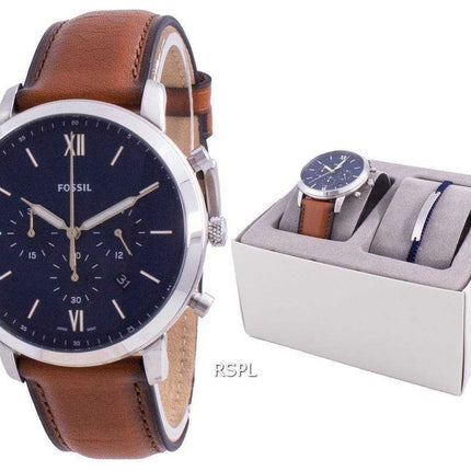 Fossil Neutra cronografo al quarzo FS5708SET con orologio da donna set regalo