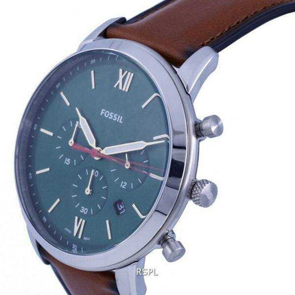 Orologio da uomo Fossil Neutra Chronograph Leather quadrante verde Quartz FS5735 da uomo