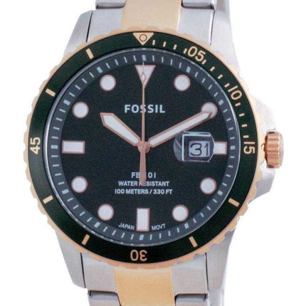Orologio da uomo Fossil FB-01 quadrante verde in acciaio inossidabile al quarzo FS5743 100M