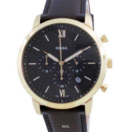 Orologio da uomo Fossil Neutra cronografo quadrante marrone in pelle al quarzo FS5763