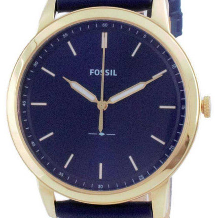 Orologio da uomo Fossil The Minimalist 3H quadrante blu tono oro in acciaio inossidabile al quarzo FS5789
