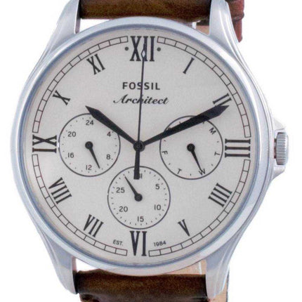 Orologio da uomo Fossil ARC-02 quadrante crema in acciaio inossidabile cronografo al quarzo FS5800