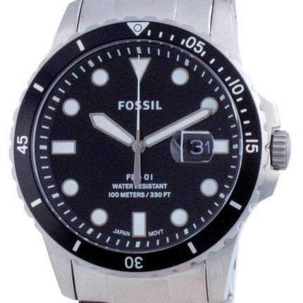 Orologio da uomo Fossil FB-01 quadrante nero in acciaio inossidabile al quarzo FS5805SET 100M