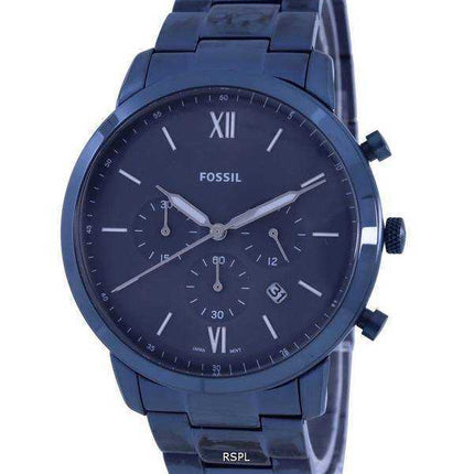 Orologio da uomo Fossil Neutra cronografo quadrante blu in acciaio inossidabile al quarzo FS5826