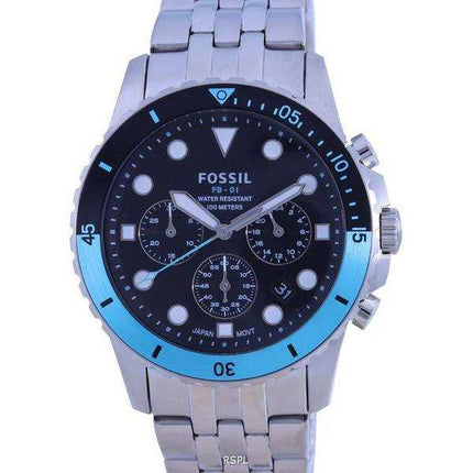 Orologio da uomo Fossil FB-01 cronografo quadrante nero al quarzo FS5827 100M