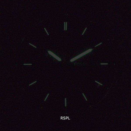 Orologio da uomo Fossil minimalista in pelle con cronografo quadrante blu al quarzo FS5850