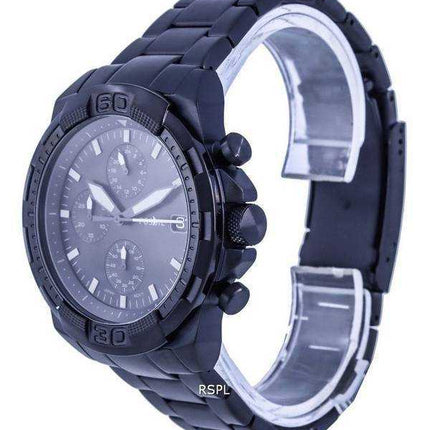 Orologio da uomo Fossil Bronson cronografo in acciaio inossidabile con quadrante nero al quarzo FS5853