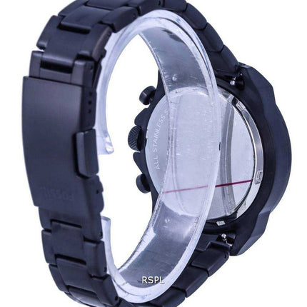 Orologio da uomo Fossil Bronson cronografo in acciaio inossidabile con quadrante nero al quarzo FS5853