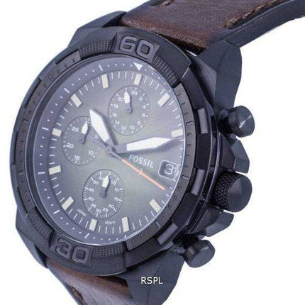 Orologio da uomo Fossil Bronson cronografo in pelle quadrante verde quarzo FS5856