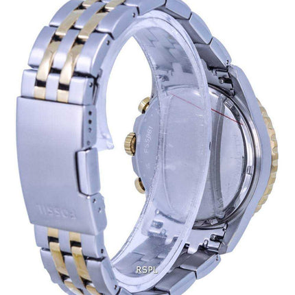 Orologio da uomo Fossil FB-01 cronografo bicolore in acciaio inossidabile quadrante rosso al quarzo FS5881 100M da uomo