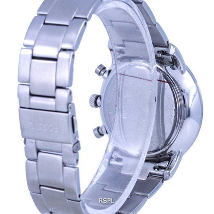 Orologio da uomo Fossil Neutra minimalista cronografo in acciaio inossidabile con quadrante rosso al quarzo FS5887