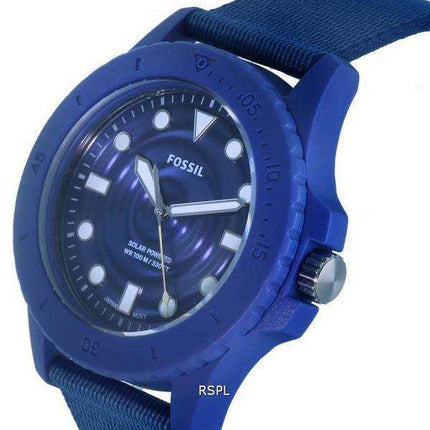 Orologio da uomo Fossil FB-01 Tide Ocean Materiale quadrante blu a energia solare FS5893 100M da uomo