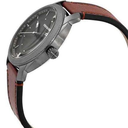 Orologio da uomo Fossil Machine analogico LiteHide cinturino in pelle quadrante grigio al quarzo FS5900