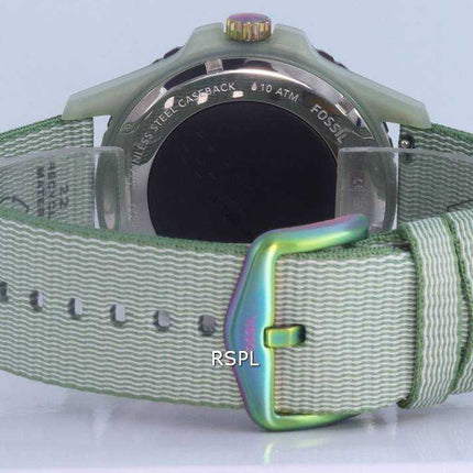 Orologio da uomo Fossil FB-01 Tide Ocean Materiale quadrante nero Solar Powered FS5911 100M da uomo