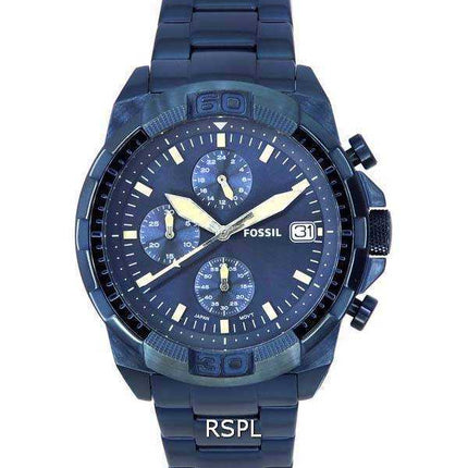 Orologio da uomo Fossil Bronson cronografo quadrante blu al quarzo FS5916