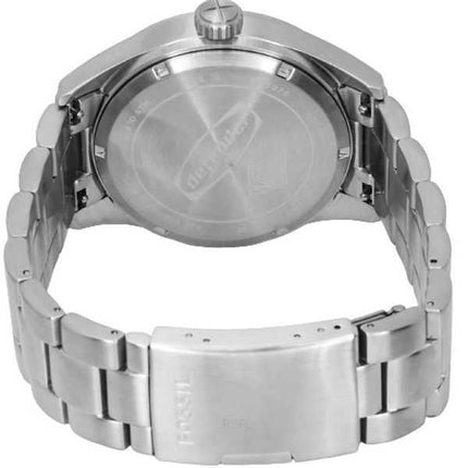 Orologio da uomo Fossil Defender ad energia solare in acciaio inossidabile con quadrante nero FS5976 100M