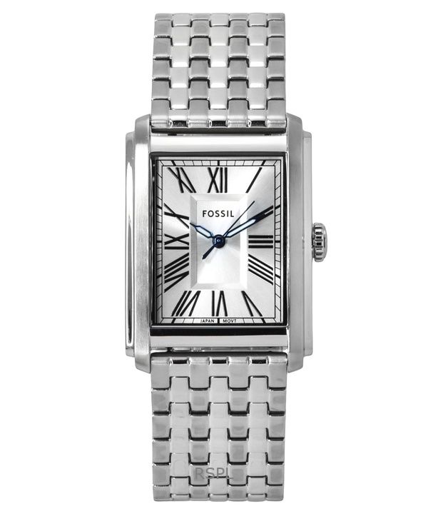 Orologio da uomo Fossil Carraway in acciaio inossidabile con quadrante argentato al quarzo FS6008