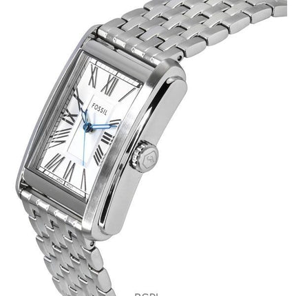 Orologio da uomo Fossil Carraway in acciaio inossidabile con quadrante argentato al quarzo FS6008