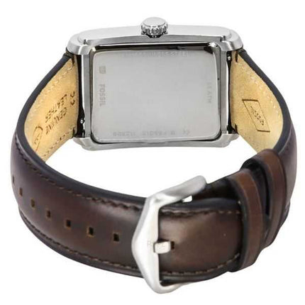 Orologio da uomo Fossil Carraway con cinturino in pelle quadrante color crema al quarzo FS6012