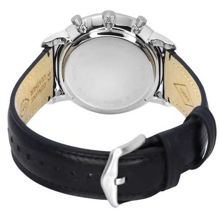Orologio da uomo Fossil Neutra Cronografo nero LiteHide cinturino in pelle quadrante bordeaux al quarzo FS6016