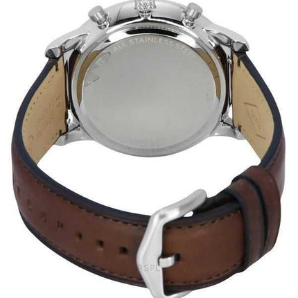 Orologio da uomo Fossil Neutra Chronograph cinturino in pelle quadrante crema al quarzo FS6022