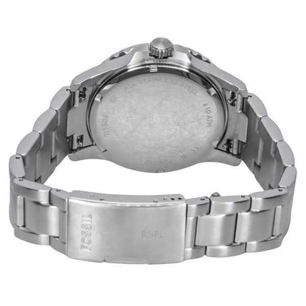 Orologio da uomo Fossil Blue Dive in acciaio inossidabile con quadrante nero al quarzo FS6032 100M