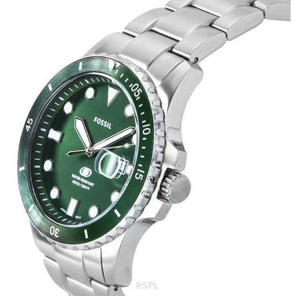 Orologio da uomo Fossil Blue Dive in acciaio inossidabile con quadrante verde al quarzo FS6033 100M