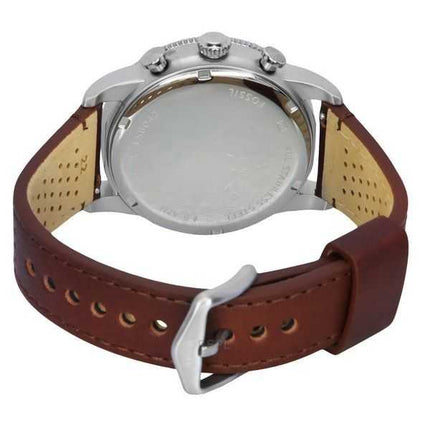 Orologio da uomo Fossil Sport Tourer Chronograph cinturino in pelle marrone quadrante crema al quarzo FS6042