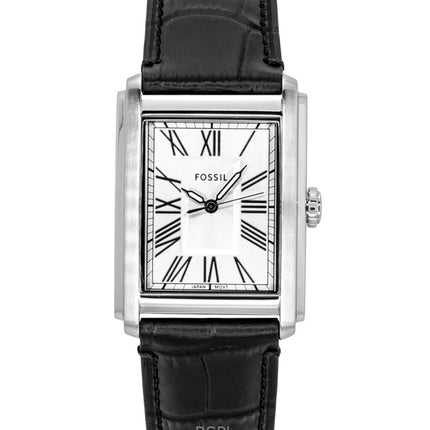 Orologio da uomo Fossil Carraway con cinturino in pelle e quadrante argentato al quarzo FS6078