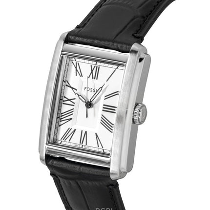 Orologio da uomo Fossil Carraway con cinturino in pelle e quadrante argentato al quarzo FS6078