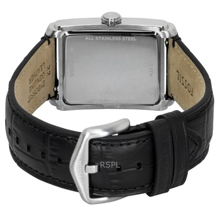 Orologio da uomo Fossil Carraway con cinturino in pelle e quadrante argentato al quarzo FS6078
