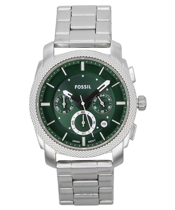 Orologio da uomo Fossil Machine Chronograph in acciaio inossidabile con quadrante verde al quarzo FS6079