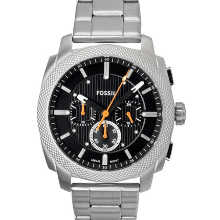 Orologio da uomo Fossil Machine Chronograph in acciaio inossidabile con quadrante nero al quarzo FS6095