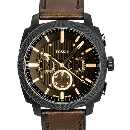 Orologio da uomo Fossil Machine Chronograph con cinturino in pelle e quadrante marrone al quarzo FS6101