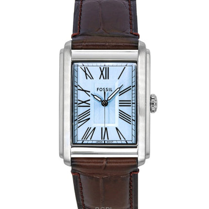 Orologio da uomo Fossil Carraway con cinturino in pelle e quadrante blu Sunray al quarzo FS6110