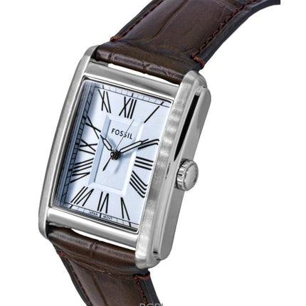 Orologio da uomo Fossil Carraway con cinturino in pelle e quadrante blu Sunray al quarzo FS6110
