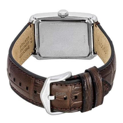 Orologio da uomo Fossil Carraway con cinturino in pelle e quadrante blu Sunray al quarzo FS6110