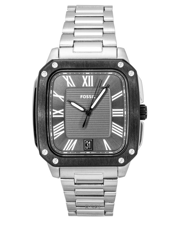 Orologio da uomo Fossil Crosby in acciaio inossidabile con quadrante grigio al quarzo FS6122