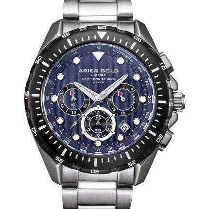 Orologio da uomo Aries Gold Inspire Atlantic Quartz G 7002 SBK-BU